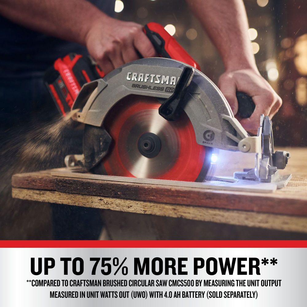 CRAFTSMAN Promotional V20 BRUSHLESS RP 7-1/4 Inch Circular Saw (Bare Tool), large image number 3