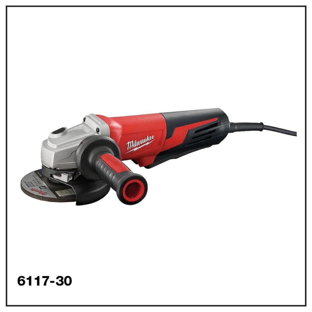 Milwaukee 13 Amp 5 In Small Angle Grinder Paddle Lock On 6117 30 Simolary simolary.com 6