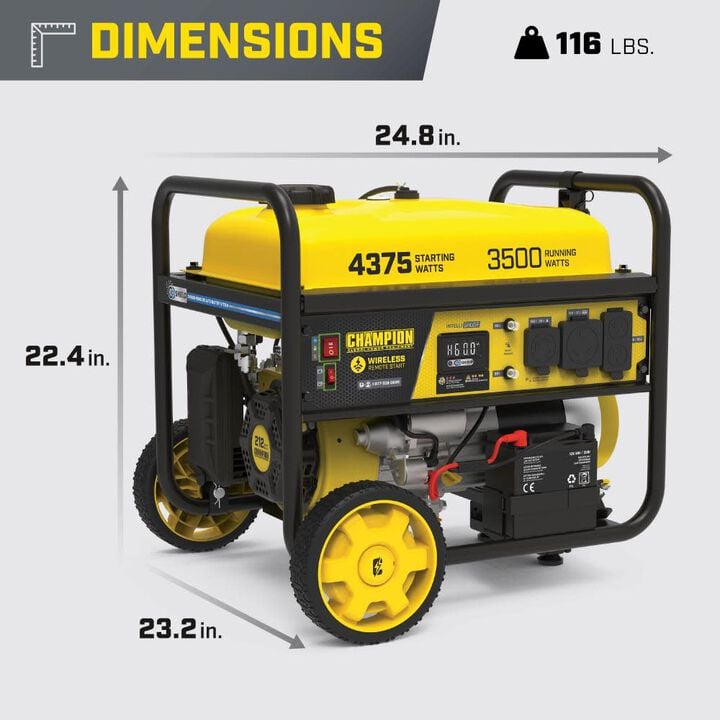 Champion Power Equipment 4375-Watt Gas Powered 49 State Wireless Remote Start RV Ready Portable Generator, large image number 6