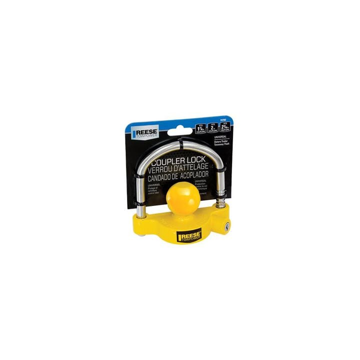Reese Steel Universal Fit Trailer Coupler Lock with Two Keys, large image number 1