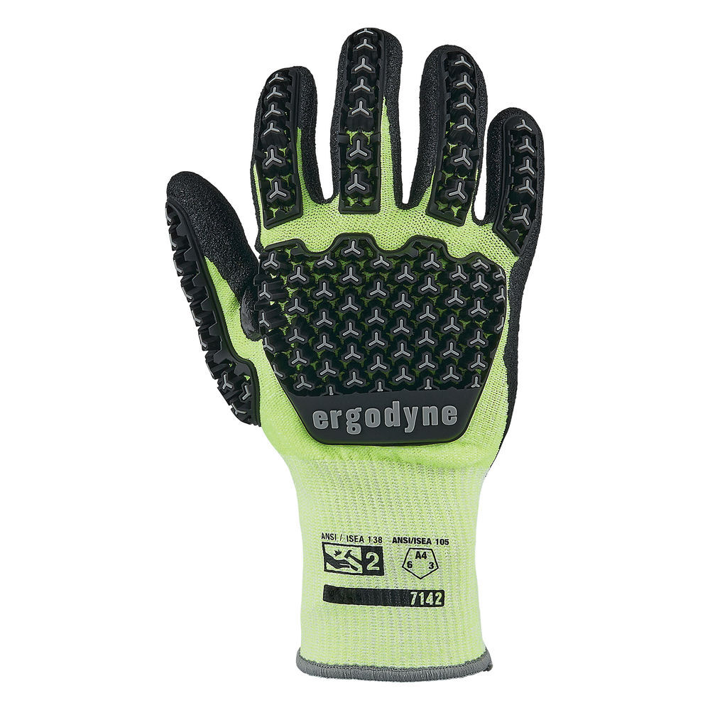 Ergodyne 7142 Coated A4 Cut-Resistant Impact Gloves Medium Lime, large image number 9