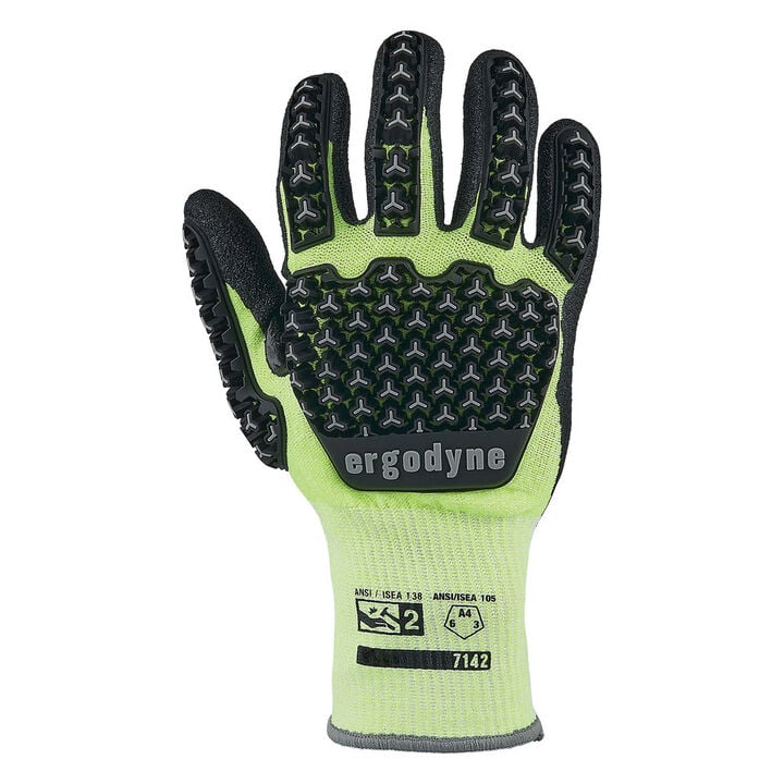 Ergodyne 7142 Coated A4 Cut-Resistant Impact Gloves Medium Lime, large image number 8
