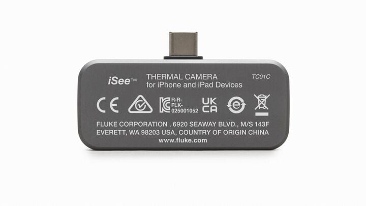 Fluke 25 Hz/256 x 192, iSee Mobile Thermal Imaging Camera for Apple/iOS Devices, Type-C USB Interface, -4 Degree Fahrenheit to 1022 Degree Fahrenheit, large image number 1