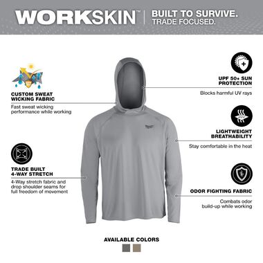 Milwaukee WORKSKIN Hooded Sun Shirt, large image number 1