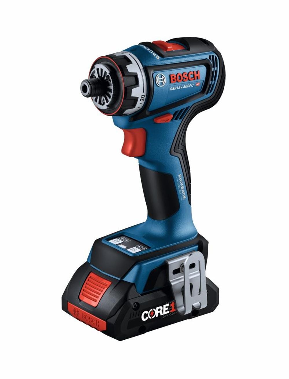 Bosch 18V Drill/Driver with 5-In-1 Flexiclick System and 2pk CORE18V 4 Ah Advanced Power Battery, large image number 5