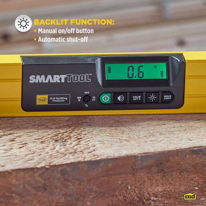 M-D Building Products Smarttool Gen3 24 Inch Yellow Digital Level, large image number 7