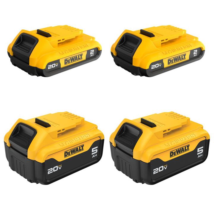 DEWALT 20V Max Batteries 4 Pieces
