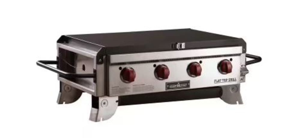 4 burner flat deals top grill