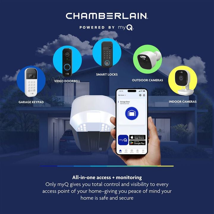 Chamberlain 1/2HP Chain Drive Opener with myQ Connectivity, large image number 8