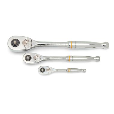 GEARWRENCH 3 Pc 1/4in, 3/8 and 1/2in Drive 90-Tooth Quick Release Teardrop Ratchet  Set 81310T - Acme Tools