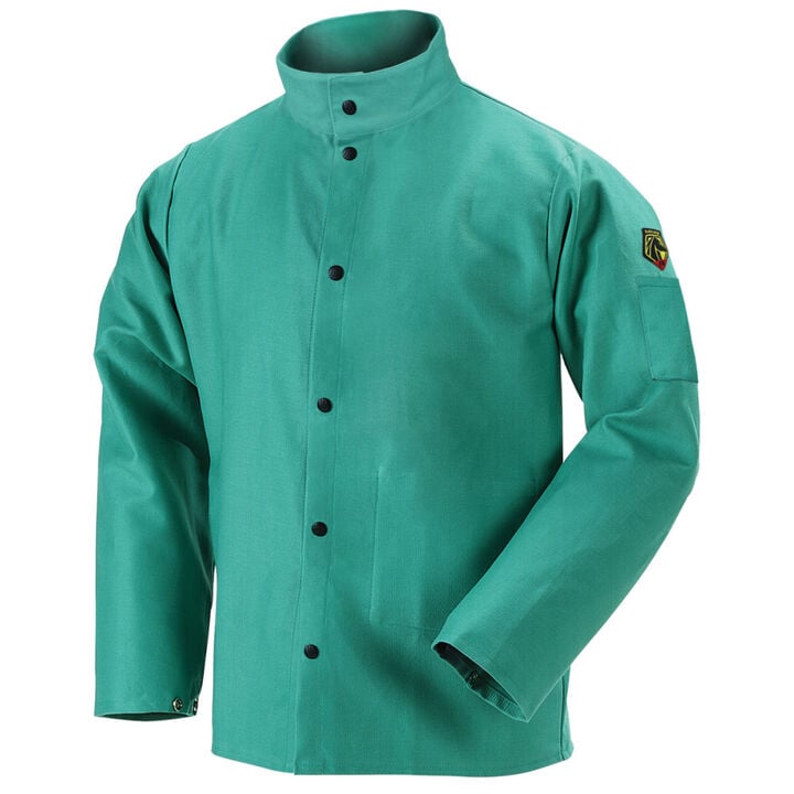 Black Stallion Welding Jacket 9oz Green FR Cotton XL