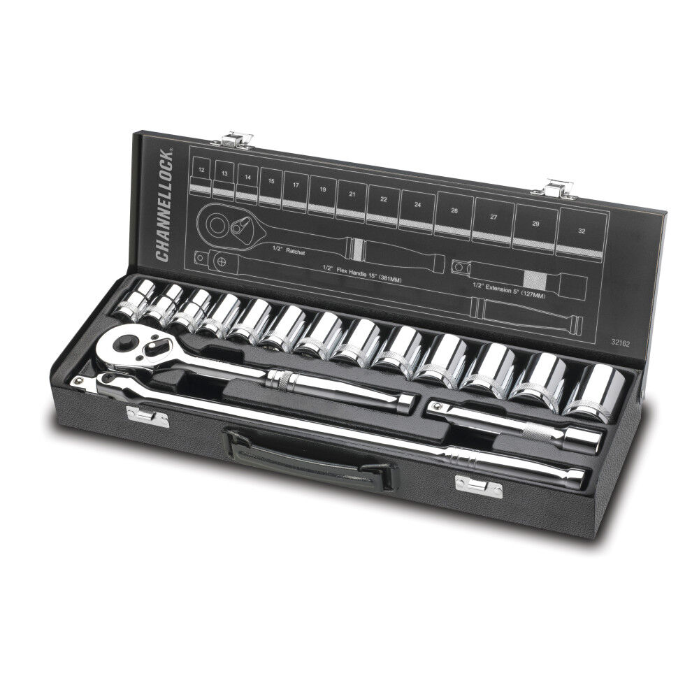 Channellock 1/2 Inch Drive Metric Socket Set 16 Pieces, large image number 2