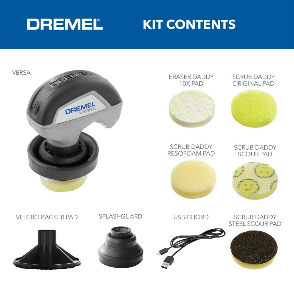 Dremel Versa Power Scrubber with Scrub Daddy Higher Performance