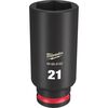 Milwaukee SHOCKWAVE Impact Duty Socket 3/8in Drive 21MM Deep 6 Point, small