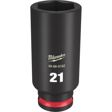 Milwaukee SHOCKWAVE Impact Duty Socket 3/8in Drive 21MM Deep 6 Point, large image number 0