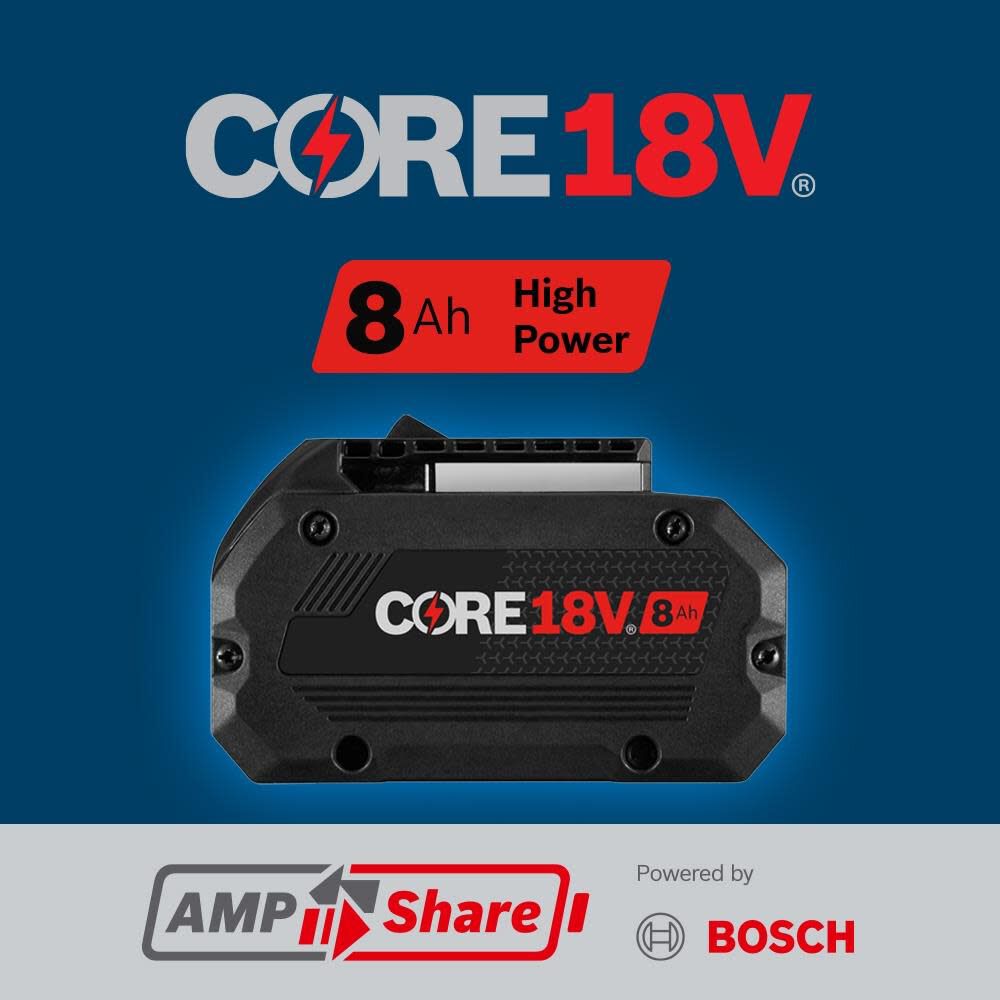 Bosch 18V CORE18V Starter Kit with (1) CORE18V 8.0 Ah Performance Battery, large image number 3