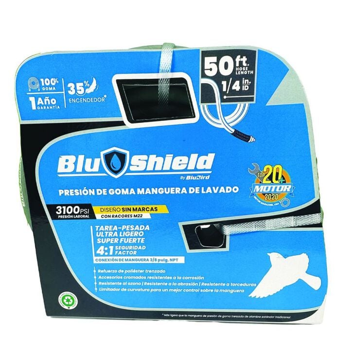 BluBird BluShield 1/4 Inch x 50 Ft. PW Hose Assembly with M22 Non-Marking, large image number 1