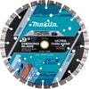 Makita Thin Kerf 9 Inch Segmented Turbo Rim Diamond Blade for Reinforced Concrete and Brick, small image number 1