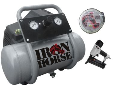 Iron Horse 2 Gallon 1HP Hot Dog Air Compressor with Accessory Kit