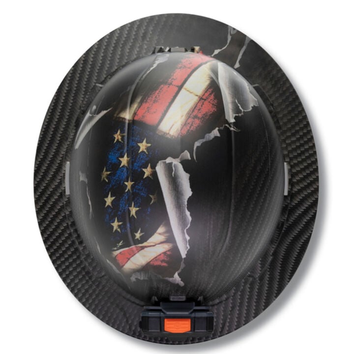 Klein Tools Hard Hat, Freedom Series KARBN Pattern, Non-Vented Full Brim, Class E, large image number 1