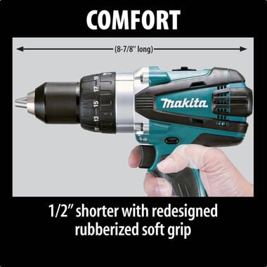 Makita 18V LXT Lithium-Ion Cordless 1/2 in. Hammer Driver Drill (Bare Tool), large image number 1