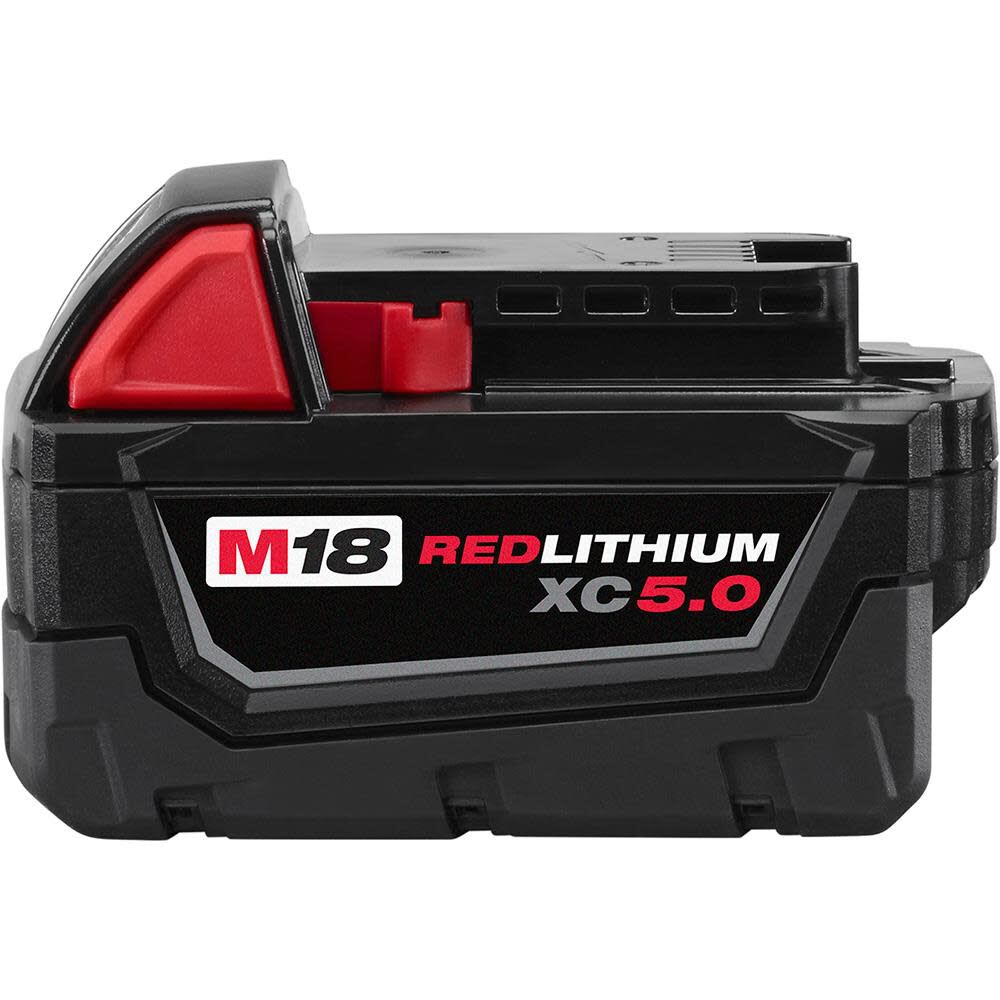 Milwaukee M18 FORCE LOGIC 6T Latched Linear Utility Crimper & M18 REDLITHIUM XC 18V 5Ah Battery Pack Bundle, large image number 2