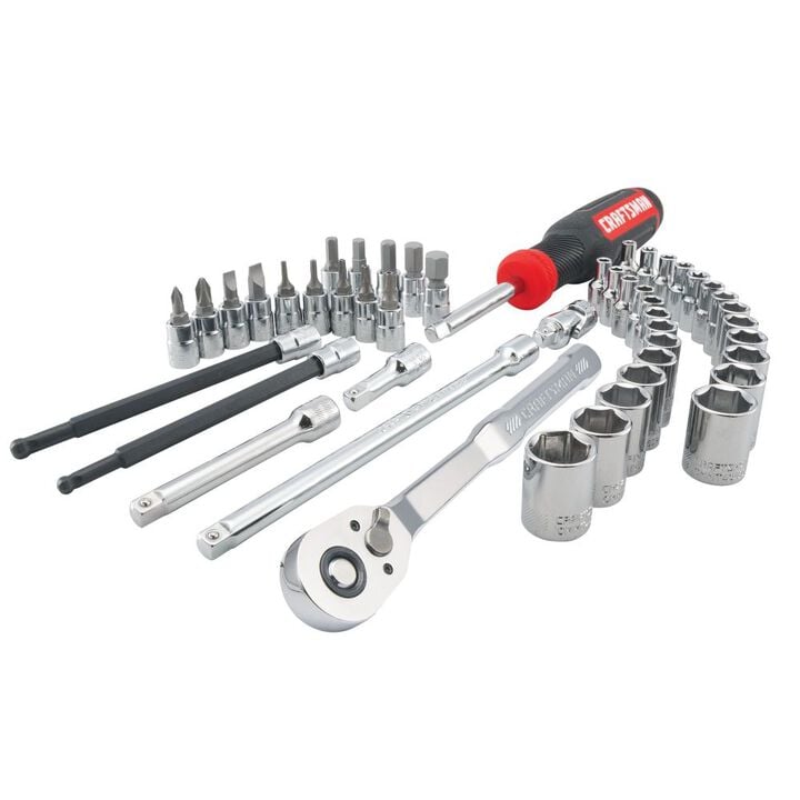 CRAFTSMAN 1/4 Inch Drive Metric Mechanics Tool Set 48 Pieces, large image number 1