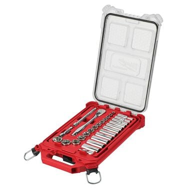 Milwaukee 3/8in 28 Pc Ratchet & Socket Set with PACKOUT Organizer