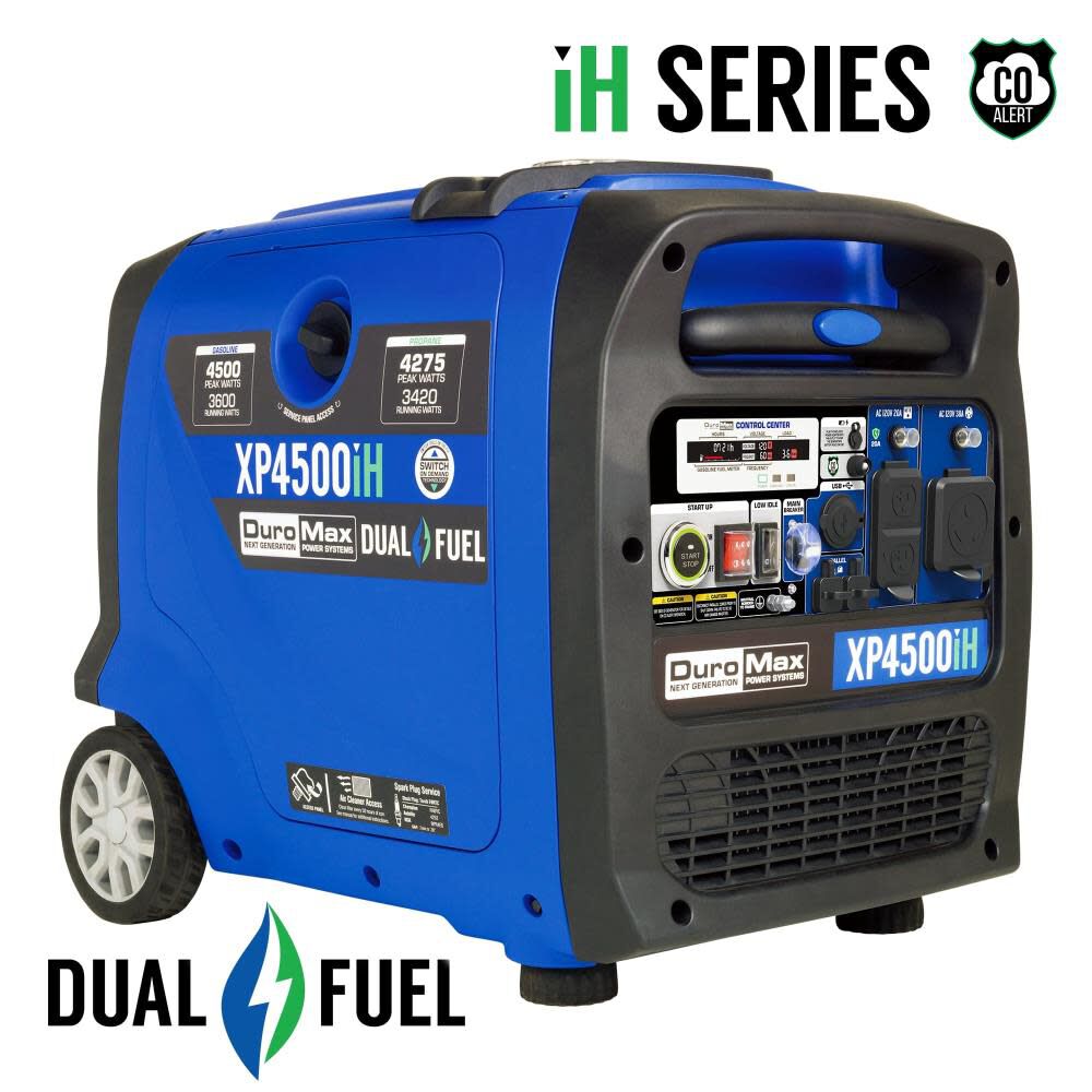 Duromax XP4500iH Portable Generator 4500 Watt 223cc Dual Fuel