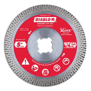 Diablo Tools 5 in. Diamond Continuous Masonry Cut-Off with X-LOCK arbor