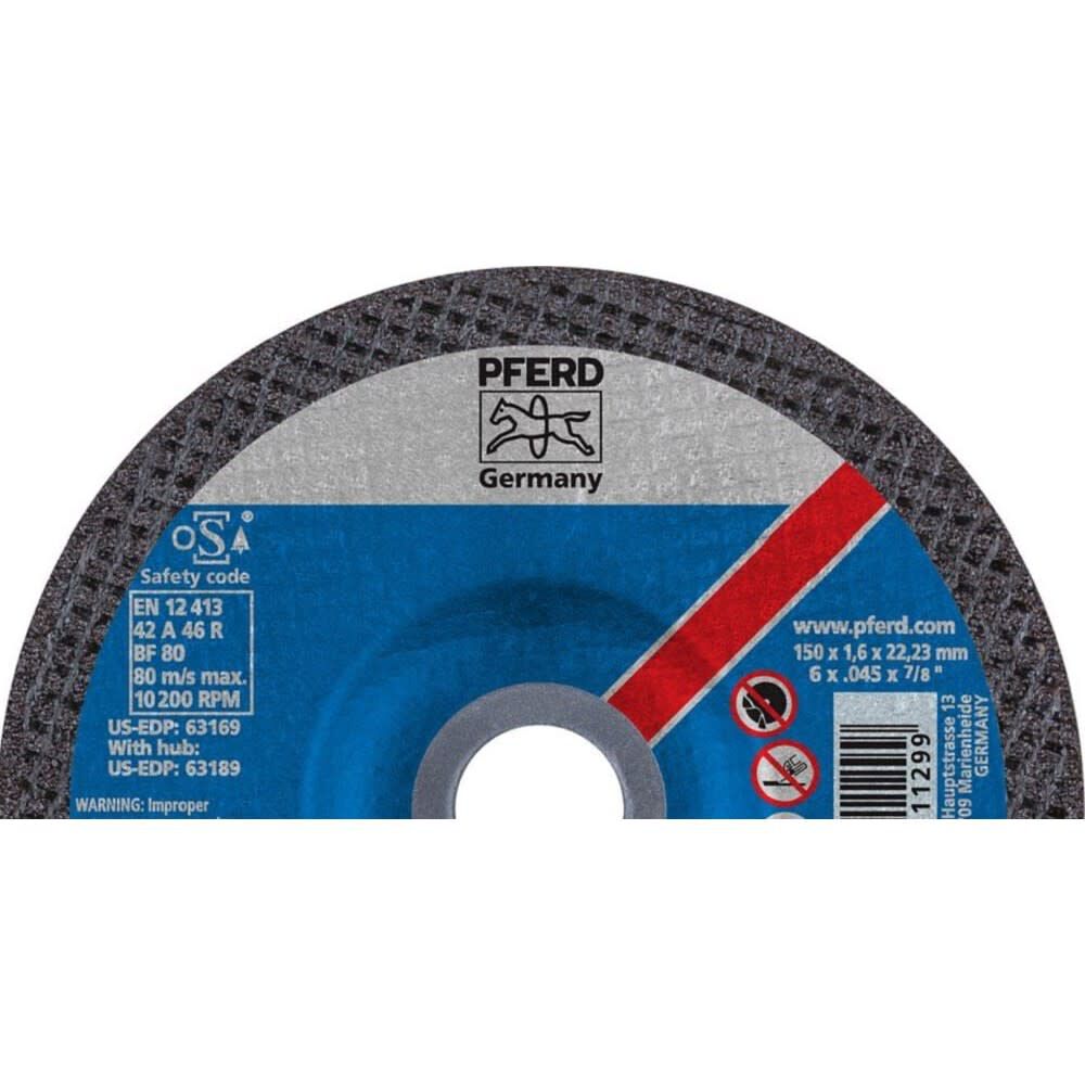 Pferd 6 Inch x 0.045 Inch x 7/8 Inch, SG STEELOX, T27, Aluminum Oxide Cut-Off Wheel Bundle, 25 Pieces, large image number 3
