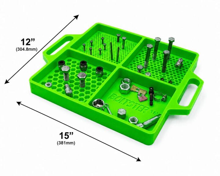 Boltster 4-Way Flexible Fastener Organizing Tray Green, large image number 8