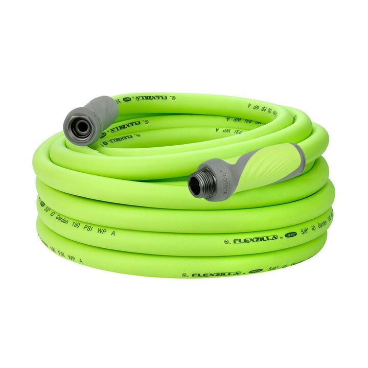 Flexzilla SwivelGrip Garden Hose, 5/8 Inch x 50 Feet, 3/4 Inch - 11 1/2 GHT Fittings, ZillaGreen