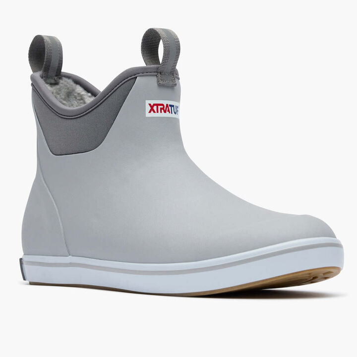 XTRATUF Mens Fleece Lined Cold Weather Ankle Deck Boot Gray Size 10
