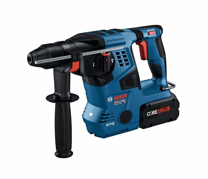 Bosch 18V Connected-Ready SDS-plus Bulldog 1-1/8in Rotary Hammer with 2ct CORE18V 8Ah Batteries, large image number 7