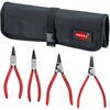 Knipex Chrome Vanadium Steel Straight Snap Ring Set In Tool Roll, 4 Piece, small image number 1