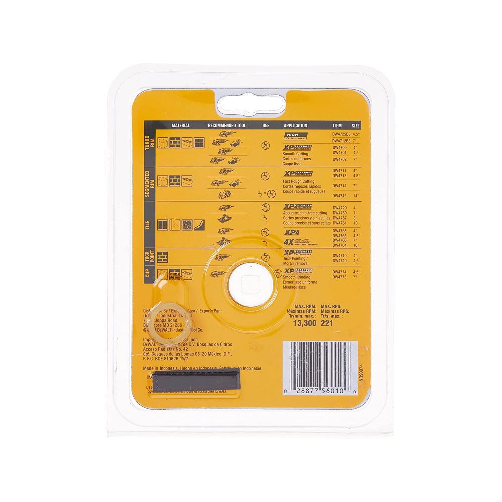 DEWALT 4-1/2in Wet/Dry Porcelain Tile Blade, large image number 4