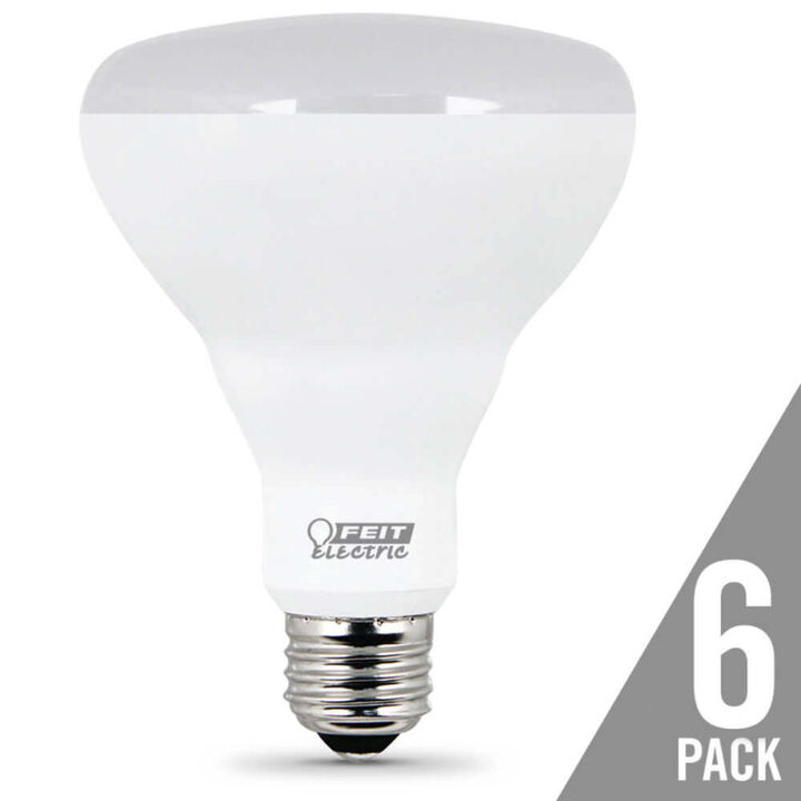 Feit Electric 10.5W 650 Lumens BR30 E26 Base Reflector LED Bulb Soft White 6 Pieces, large image number 1