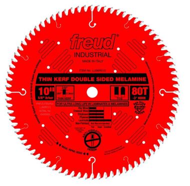 Freud 10in Thin Kerf Double Sided Laminate/Melamine Blade with Perma-SHIELD Coating, large image number 0