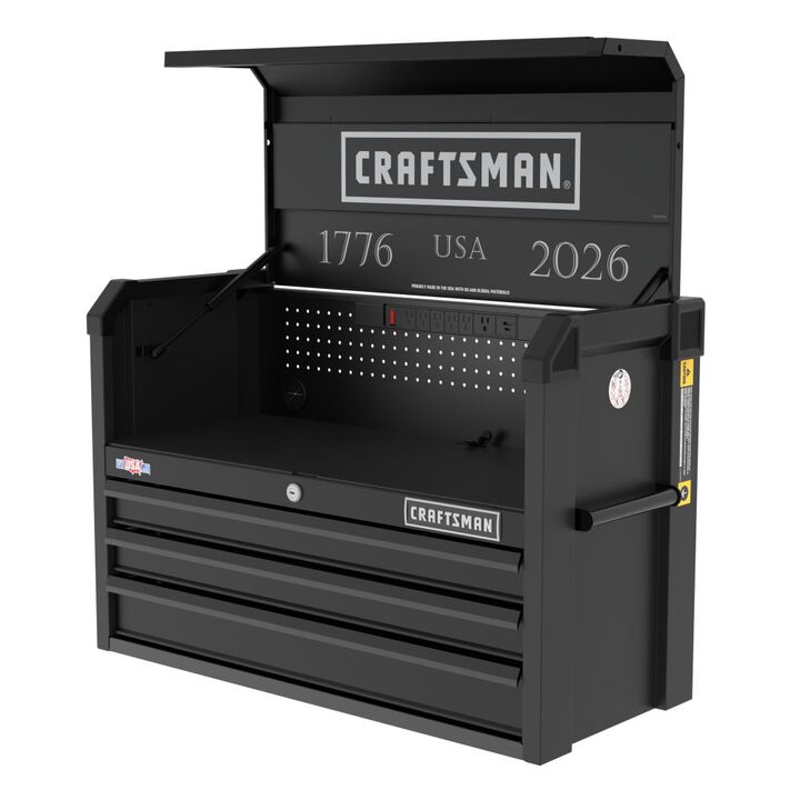 CRAFTSMAN 3-Drawer Black and White Patriotic Tool Chest