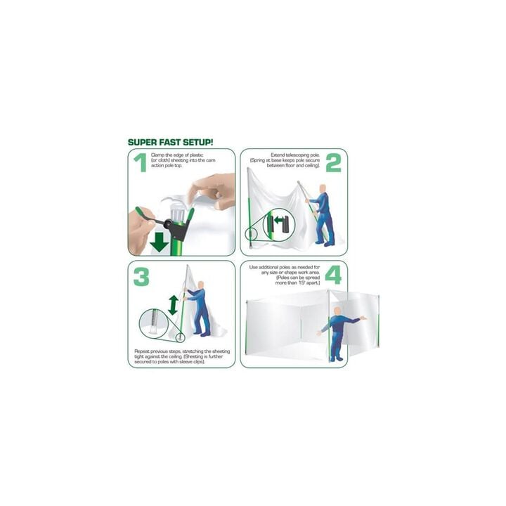 Speedy Wall Twelve 14 Ft Speedy Wall Pole with Sleeve Clips, large image number 2