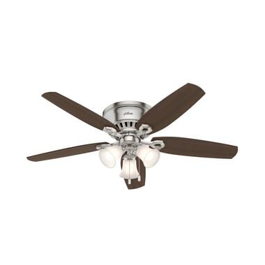 Hunter Fan Builder Ceiling Fan 52in Brushed Nickel Brazilian Cherry