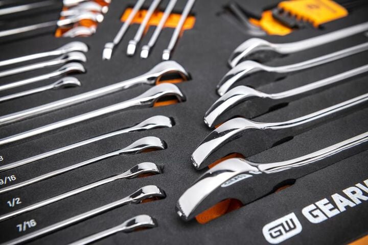 GEARWRENCH 6 Point Combination Wrench and Hex Key Set in Foam Storage Tray 59pc, large image number 7