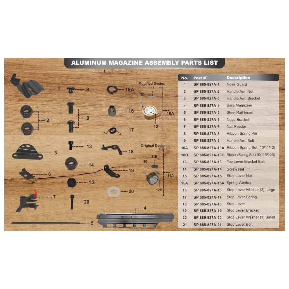 Superior Parts Black Aluminum Magazine For Hitachi NR83A and NR83A2 Nailers, large image number 4