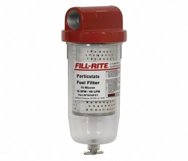 Fill-Rite Clear Bowl Particulate Filter with Drain