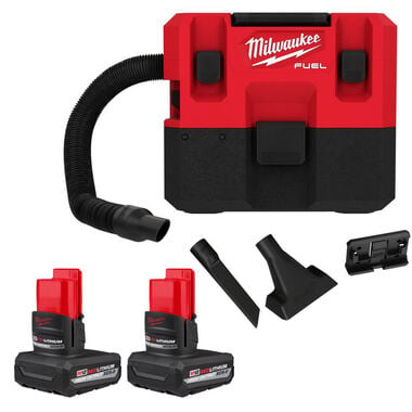 Milwaukee M12 FUEL 1.6 Gallon Wet/Dry Vacuum Cordless Kit Bundle