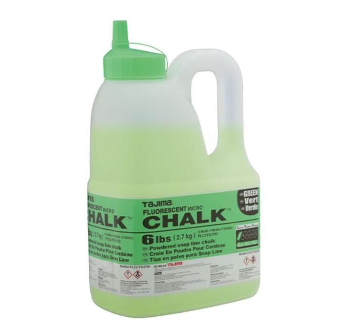Tajima Micro Chalk Powdered Snap Line Chalk Fluorescent Green 6 lbs