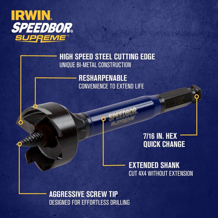 Irwin Self-Feed Bit 1-1/2In Speedbor Supreme, large image number 1