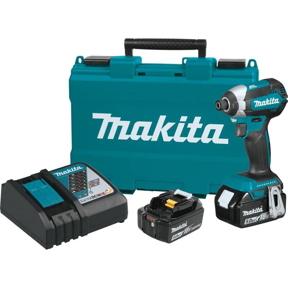 Makita 18V LXT Lithium-Ion Brushless Cordless Impact Driver Kit (5.0Ah) – XDT13T
