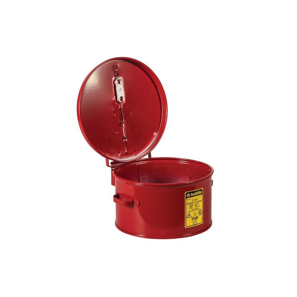 Justrite 1 Gallon Red Steel Dip Tank for Cleaning Parts, large image number 2
